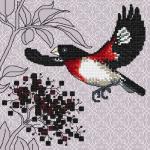 More information about "Crow cross stitch free embroidery design"