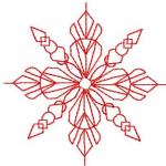 More information about "Christmas Snowflake redwork free embroidery design 3"