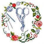 More information about "Scissors cross free embroidery design"