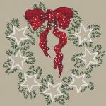 More information about "Christmas bow cross stitch free embroidery design"