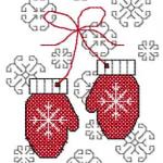 More information about "Mittens cross stitch free embroidery design"