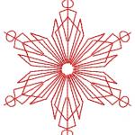 More information about "Christmas Snowflake redwork free embroidery design 2"