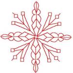 More information about "Christmas Snowflake redwork free embroidery design 5"