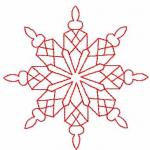 More information about "Christmas Snowflake redwork free embroidery design"