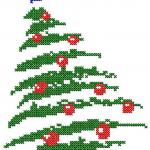 More information about "Christmas tree cross stitch free embroidery design 1"