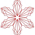More information about "Christmas Snowflake redwork free embroidery design 6"