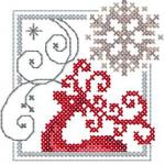 More information about "Christmas deer cross stitch free embroidery design"