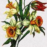 More information about "Daffodil photo stitch free embroidery design"