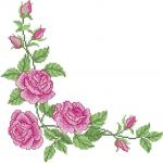 More information about "Rose cross stitch free embroidery design"
