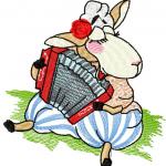 More information about "Sheep and music free embroidery design"