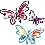More information about "3 butterflies free embroidery design"