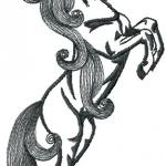 More information about "Black horse free embroidery design"