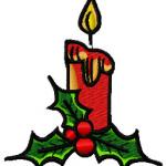 More information about "Christmas candle free embroidery design 4"