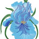 More information about "Big blue flower free embroidery design 22"