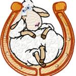 More information about "Sheep in horseshoes free embroidery design"