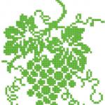 More information about "Grape cross stitch free embroidery design"