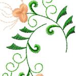 More information about "Orange flower free embroidery design"