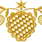 More information about "Gold nut decoration free embroidery design"