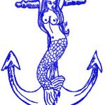 More information about "Mermaid free embroidery design"