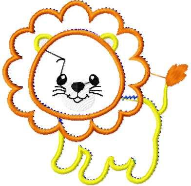 More information about "Lion applique free embroidery design"