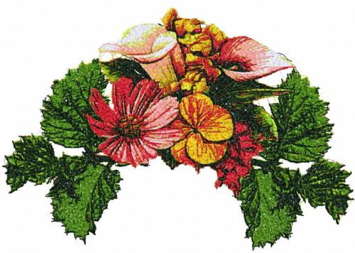 More information about "Bouquet photo stitch free embroidery design"