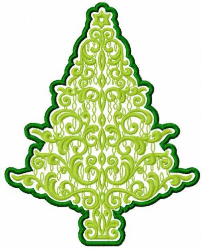 More information about "Christmas tree applique free embroidery design 21"