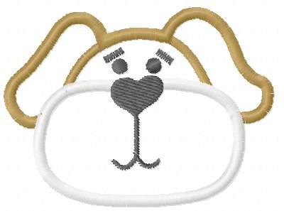 More information about "Dog face applique free embroidery design"