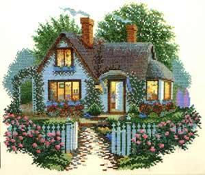 More information about "English cottage cross stitch design"