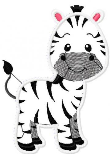 More information about "Zebra applique free embroidery design"