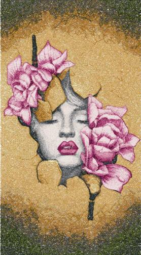 More information about "Magic woman photo stitch free embroidery design"