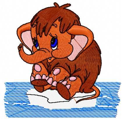 More information about "Mammoth free embroidery design"