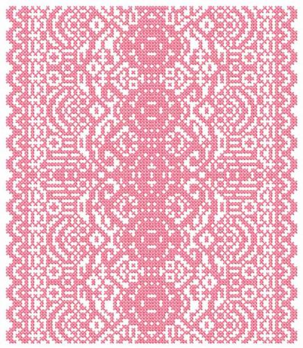 More information about "Pink decoration cross stitch free embroidery design"