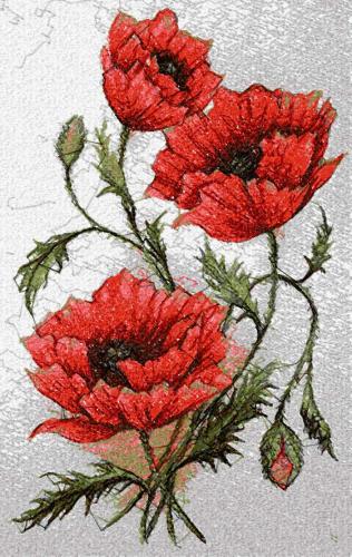 More information about "Poppy photo stitch free embroidery design"