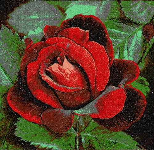More information about "Rose  photo stitch free embroidery design22"
