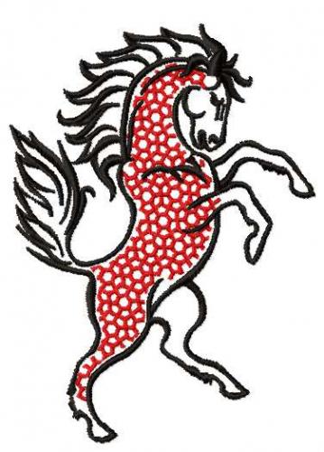 More information about "Tribal flaming horse free embroidery design"