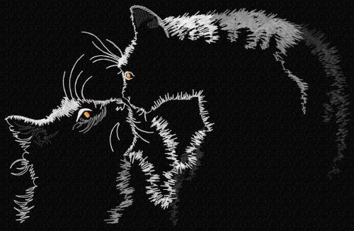 More information about "Cats meet free embroidery design"