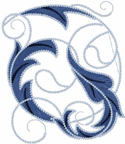 More information about "Swirl decoration free embroidery design 12"
