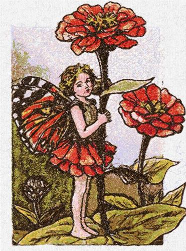 More information about "Girl with poppies photo stitch free embroidery design"