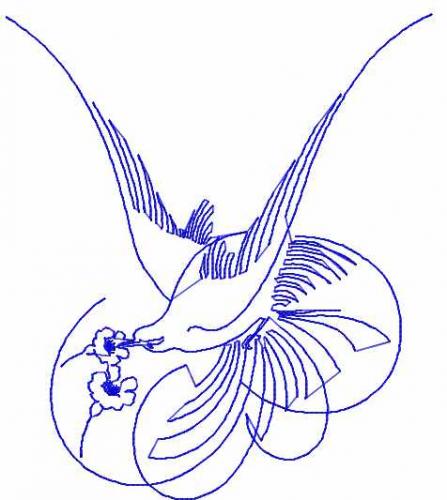 More information about "Bird free embroidery design 11"
