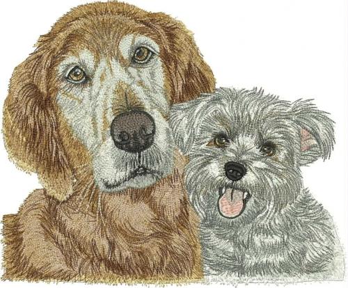 More information about "2 Dogs free embroidery design"