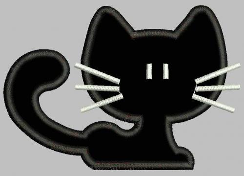 More information about "Cat applique free embroidery design 4"