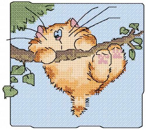 More information about "Cat's game cross stitch free embroidery design"