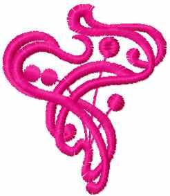 More information about "Music heart tribal free embroidery design"