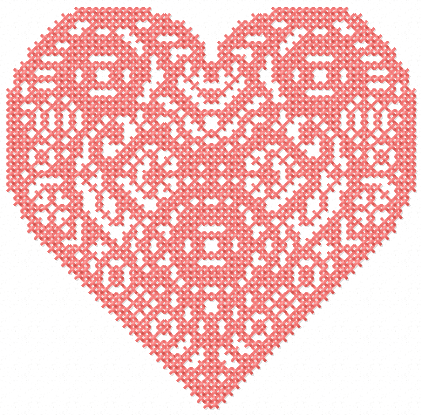 More information about "My big heart cross stitch free embroidery design"