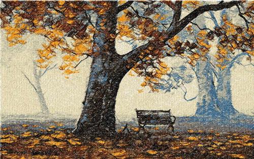 Autumn photo stitch free embroidery design - Photo stitch - Machine