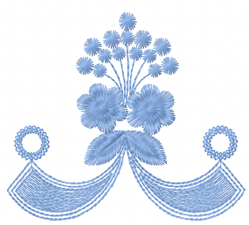 More information about "Blue decoration free embroidery design 9"