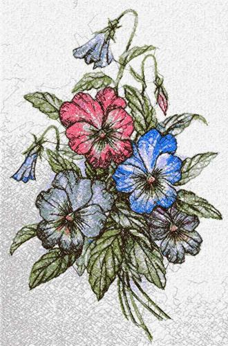More information about "Bouquet photo stitch free embroidery design 20"