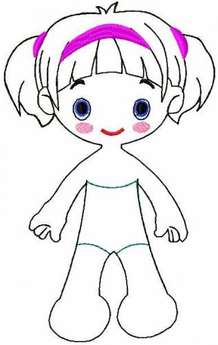 More information about "Doll applique free embroidery design"