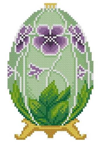 More information about "Faberge egg cross stitch free embroidery design"