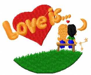More information about "Love is free embroidery design 2"